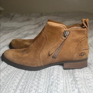 UGG Chestnut Suede Zipper Boots size 6